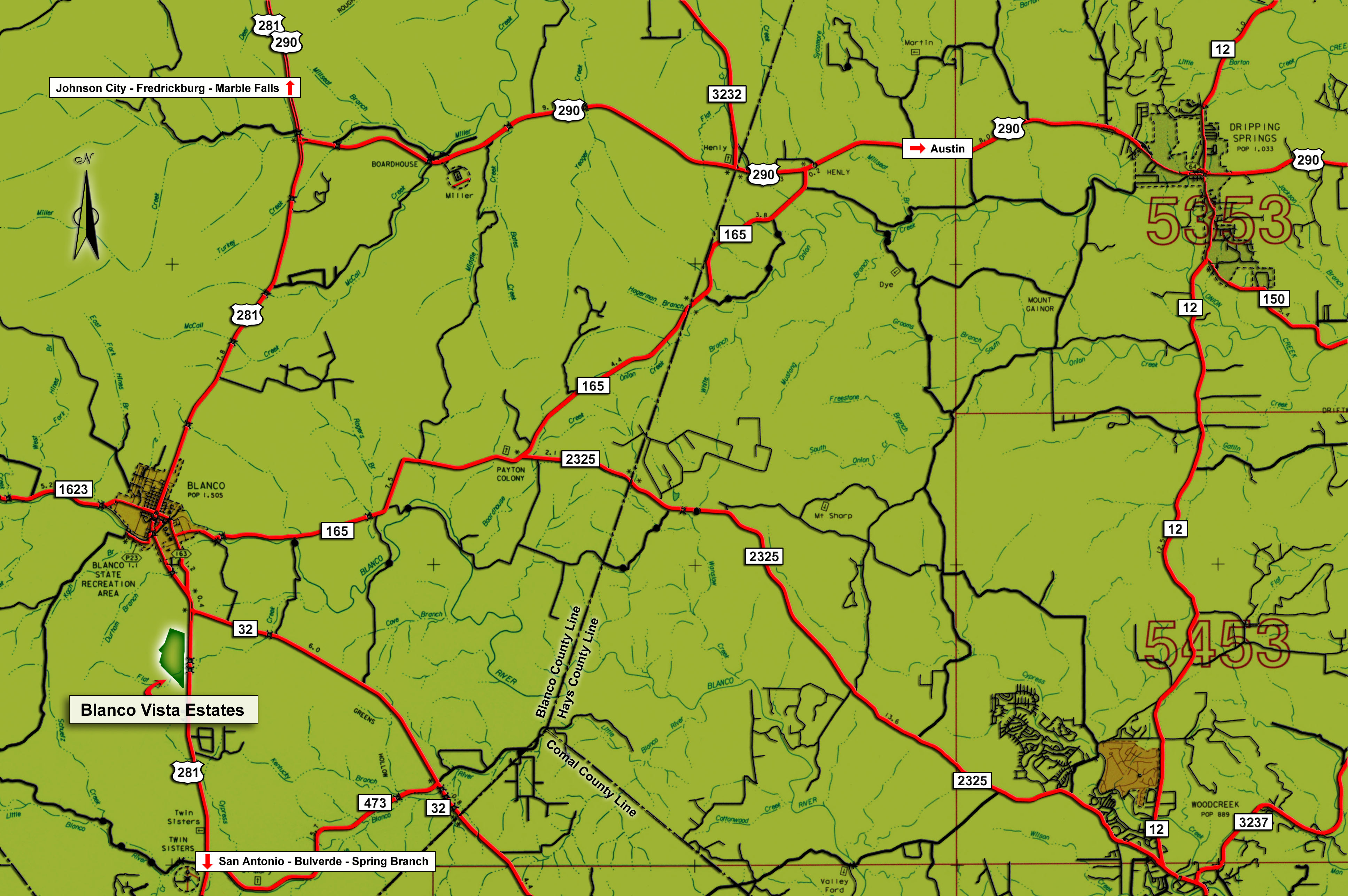 Blanco Vista Detail Map Large