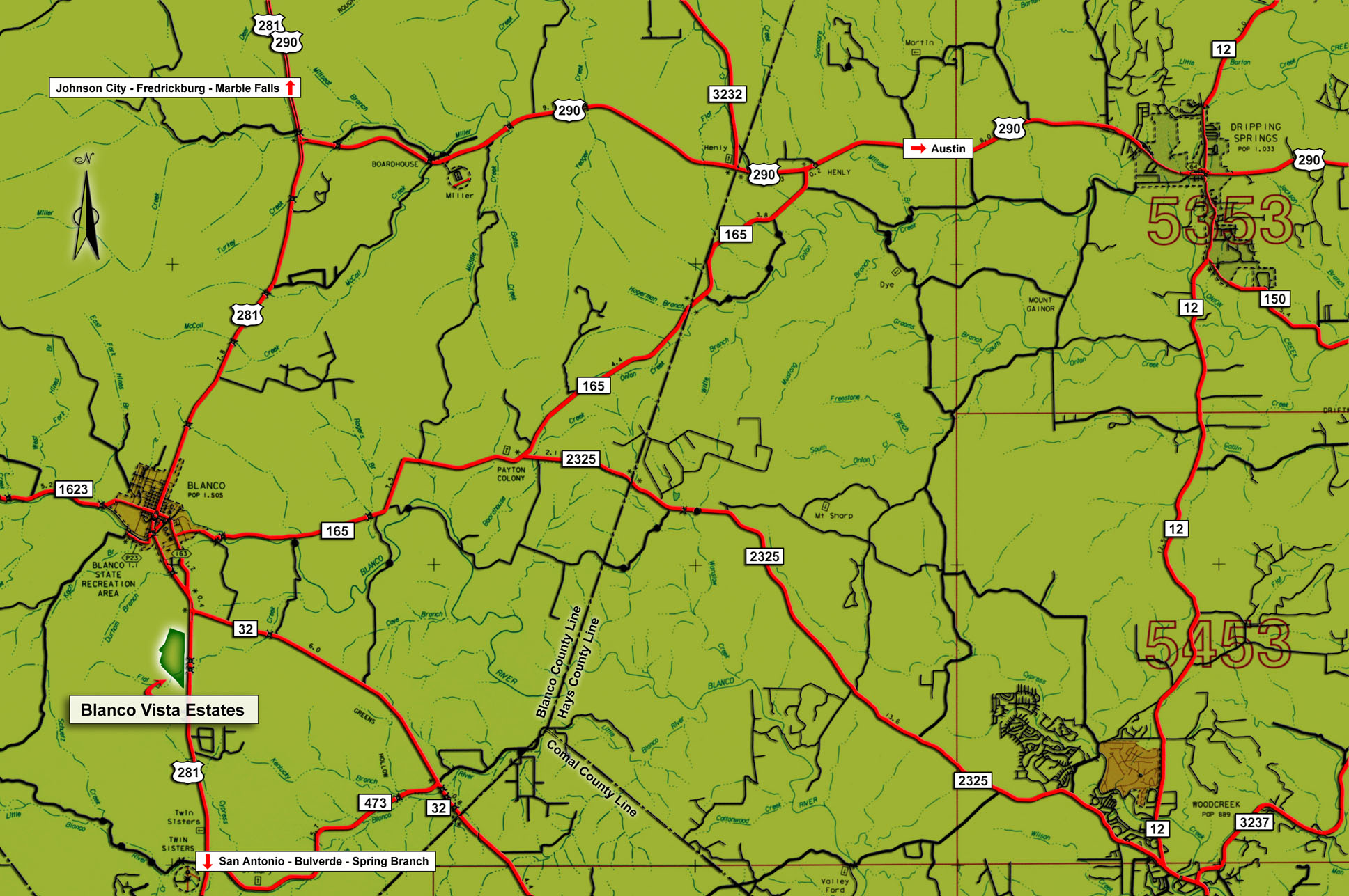 Blanco Vista Detail Map